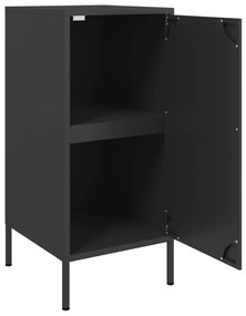 Aparadores 2 pcs 36x39x79 cm aço preto