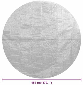 Película p/ piscina PE solar flutuante 455 cm cinzento