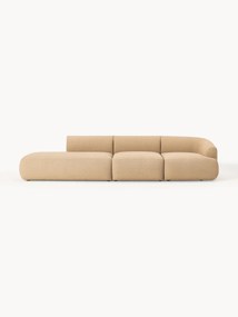 Módulo com chaise longue em bouclé Sofia (4 lugares)