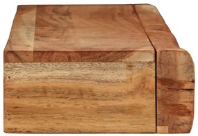 Prateleiras parede 2 pcs 100x17x8 cm madeira de acácia maciça