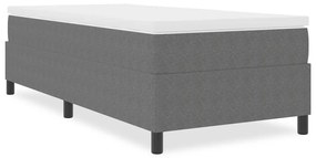 Cama Box Spring vidaXL Cinza Claro 80x200 cm em Tecido Corduroy