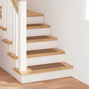 Tapetes de Escada vidaXL com Base de Látex Amarelo 25x60 cm