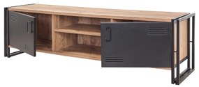Móvel TV Cosmo – Pinho Atlântico e Preto – 180x50x45 cm
