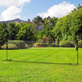 Conjunto de Badminton, Pickleball e Voleibol 3 em 1, 510 x 103 x 155 cm, Altura Ajustável, Preto