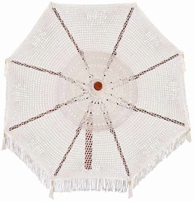 Guarda-sol Outros Creme x 250 cm Algodão e madeira sólida