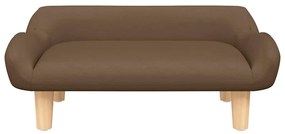 Cama para cães 70x40x24 cm tecido castanho