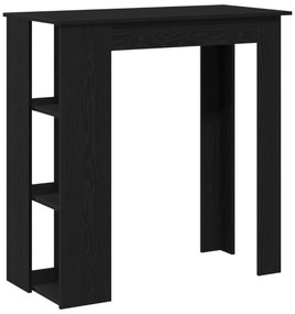 Mesa de Bar vidaXL com Prateleira - Carvalho Preto, 102x50x103.5 cm, F