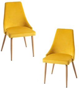 Pack 2 Cadeiras Stoik Wood - Amarelo