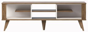 Móvel para TV Ionis – Carvalho e Branco – 160x52,5x35 cm