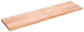 Prateleira de parede 200x50x(2-6) cm carvalho tratado castanho