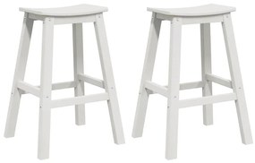 Banquetas 2 pcs Brancas HDPE