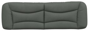 Almofadão de cabeceira 160 cm tecido cinzento-escuro