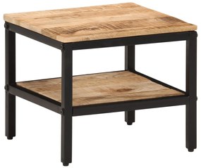 Mesa de centro 35x35x30 cm madeira de mangueira áspera maciça