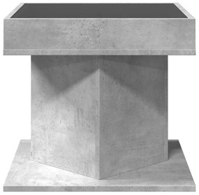Mesa de centro c/ LEDs 50x50x45 cm madeira processada