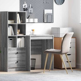 vidaXL Escrivaninha Cinza sonoma Aglomerado de partículas 60 x 50 x 76 cm