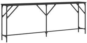 Mesa consola 200x29x75 cm derivados de madeira preto