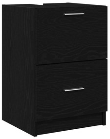 Gabinete de Pia Preto 40x37x59 cm Madeira Engenheirada