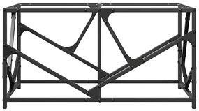 Mesa de centro c/ topo em vidro transparente 78,5x40x41 cm aço