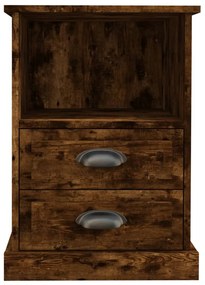 Mesa de cabeceira 43x36x60 cm cor carvalho fumado