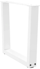 Mesa de jantar pernas 2pcs forma de V 50x(42-43,3)cm aço branco