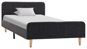 Estrutura de cama 90x200 cm serapilheira cinzento-escuro