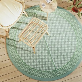 Tapete de exterior Ø160 cm ARAKIL PP Verde