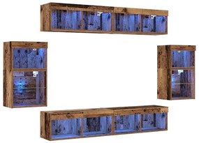 Prateleira flutuante vidaXL 2 pcs Madeira antiga 40x28.5x40 cm Madeira