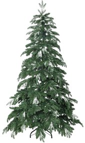 Árvore de Natal Artificial 180 cm Ramos Realistas com Efeito Neve Árvore de Natal com Suporte em Aço Base Dobrável Verde