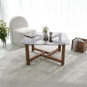 Mesa de Café Zen - Cor Carvalho - 80x40x80cm