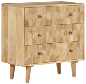 Armário com gavetas 70x35x70 cm madeira de mangueira maciça