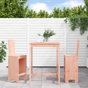 3 pcs conjunto de bar para jardim madeira de douglas maciça