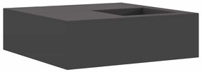 Fogueira vidaXL com armazenamento de toras Preto 100x100x30 cm Aço