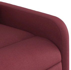 Poltrona de massagens reclinável tecido vermelho tinto