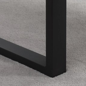HOMCOM Mesa de Centro Retangular Mesa de Centro Estilo Industrial com Bancada de Madeira e Estrutura de Aço para Escritório Estúdio 100x60x50cm Madeira e Preto