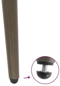 Pés de mesa de console formato cônico 4 peças aço natural 72-73 cm aço