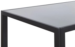Mesa de jantar em vidro com pés pretos 120 x 80 cm LAVOS Beliani
