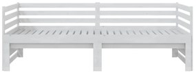 Estrutura sofá-cama de puxar 2x(90x200) cm pinho maciço branco
