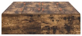 Cama com Armazenamento vidaXL em Carvalho Fumado 120x190 cm