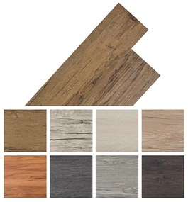 Tábuas de soalho PVC auto-adesivo 5,02 m² 2mm castanho nogueira