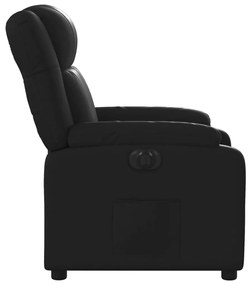 Poltrona reclinável elétrica couro artificial preto