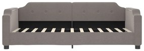 Sofá-cama 80x200 cm tecido cinzento-acastanhado