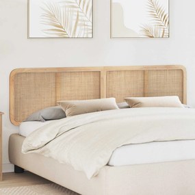 vidaXL Cabeceira com cabeceira Natural 200 x 55 x 3 cm Vime