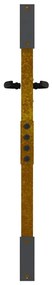 Portão de jardim 85x75 cm aço corten design bambu