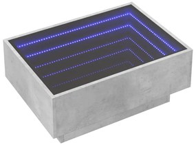 Mesa de centro c/ LEDs 70x50x30 cm derivados de madeira