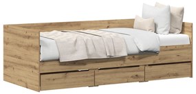 Cama Auxiliar Carvalho Artesanal Madeira Engenheirada 90 x 200 cm