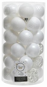 Bolas de Natal Decoris Branco (37 Peças)