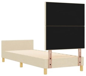 Cama vidaXL Creme 80x200 cm Tecido