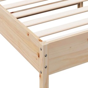 Cama sem colchão 140x200 cm madeira de pinho maciça