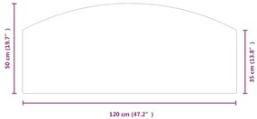 Placa de vidro para lareira 120x50 cm