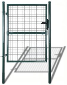 vidaXL Grade de parede para portão de jardim com tela de 100x125 cm